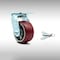 Service Caster 4 Inch SS Poly on Aluminum Swivel Caster with Roller Bearing and Swivel Lock SCC SCC-SS30S420-PAR-BSL - alternate 1